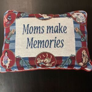 Decorative Pillow with 'Moms Make Memories' Design